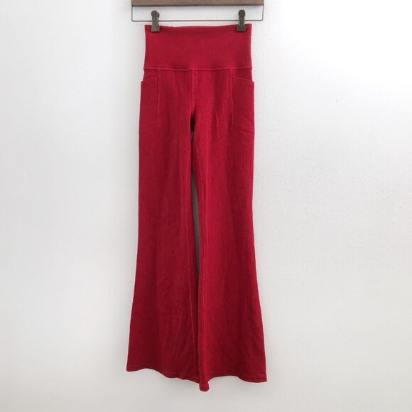 ATHLETA Salutation Stash Rib Flare red XS Size - Picture 2 of 9